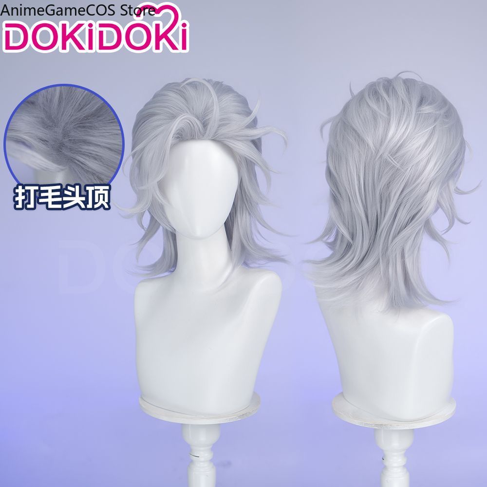 Synthetic Wigs - アニメレコードオブラグナロクハデスコスプレウィッグ特別なシルバーグレーの髪コミコン小道具ロールプレイアクセサリー男性ハロウィンギフト