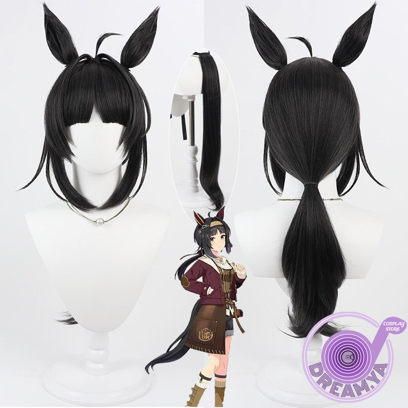 Synthetic Wigs - ロゴタイプ コスプレウィッグ ウマ娘 プリティーダービー ブラック ロング