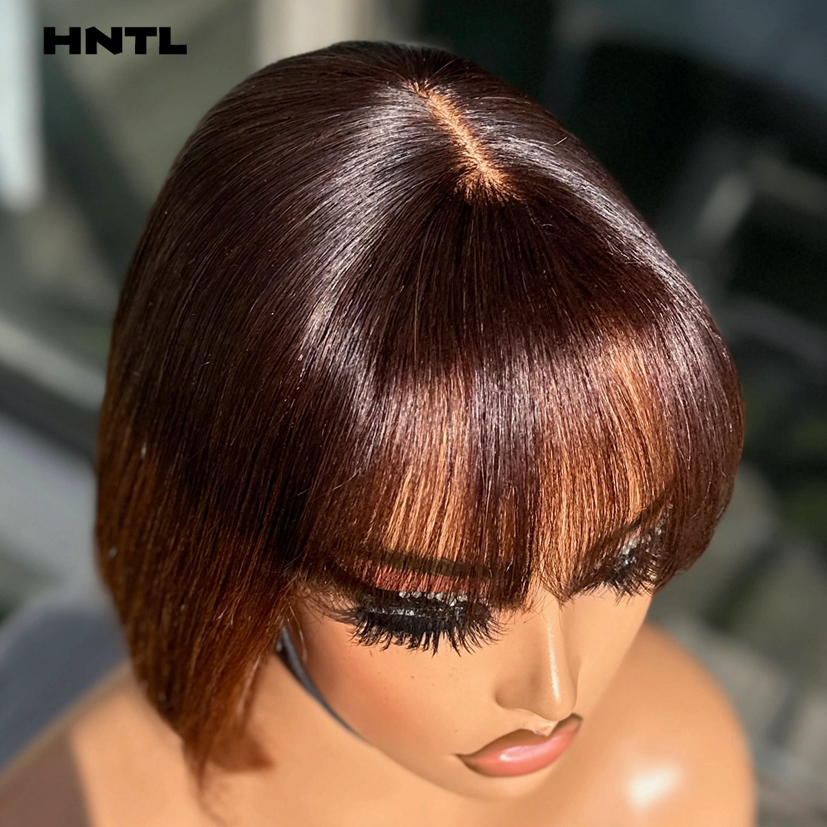 装着簡単2by6クロージャーバンボブ8インチ接着剤不要ウィッ - Pre Parted 13X4 Lace Front Bob Wig のレビューと価格