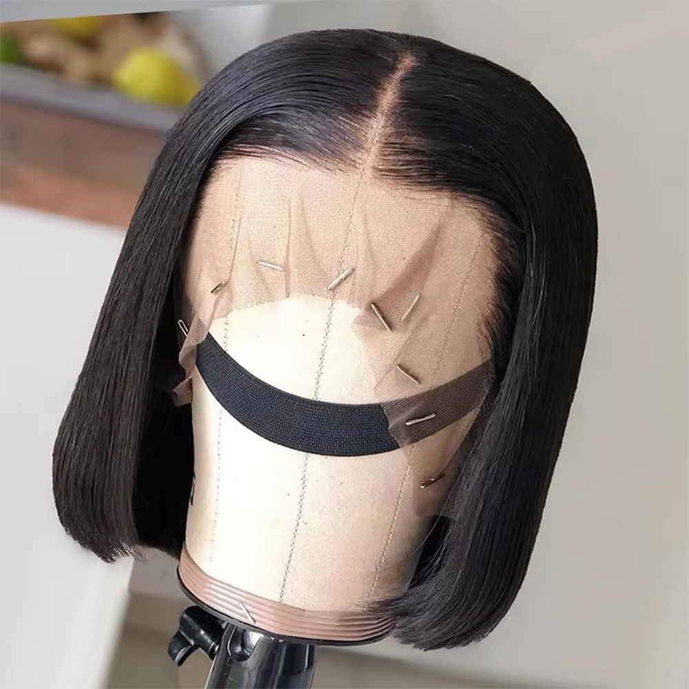 ベトナム産ボーンストレートブレイドバージンフロントウィッグプ - Glueless Wear And Go Human Hair Wig のレビューと価格