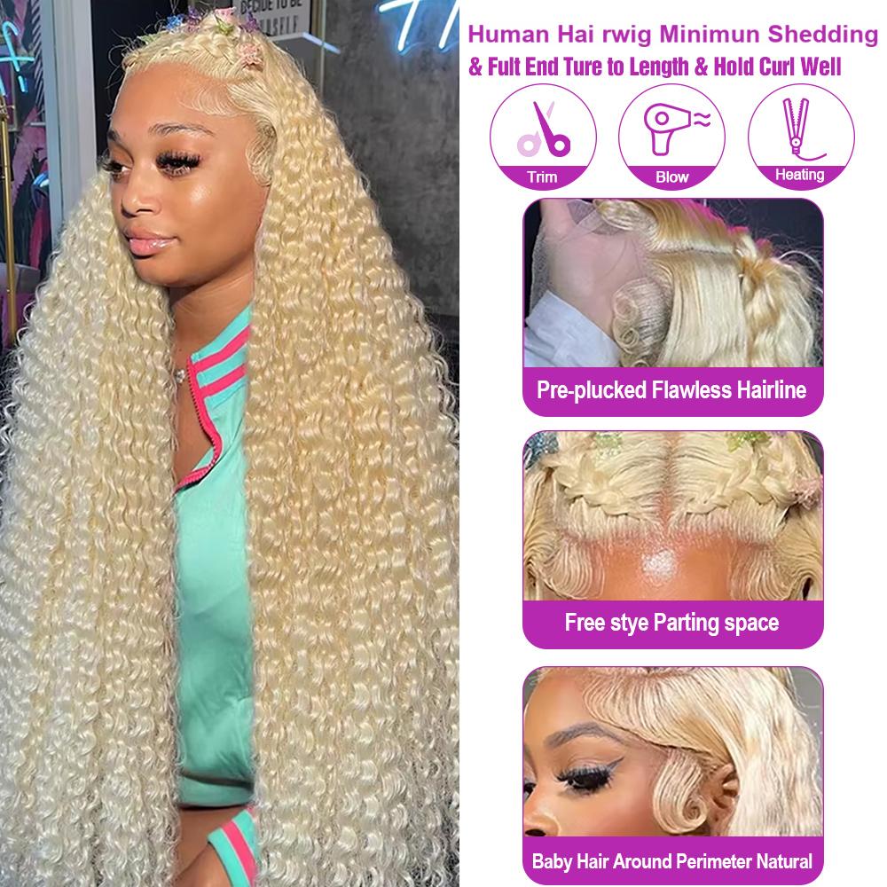 30～40インチ ディープウェーブ 13x6 HDレースフロ - Water Wave Bulk Human Hair For Braiding のレビューと価格