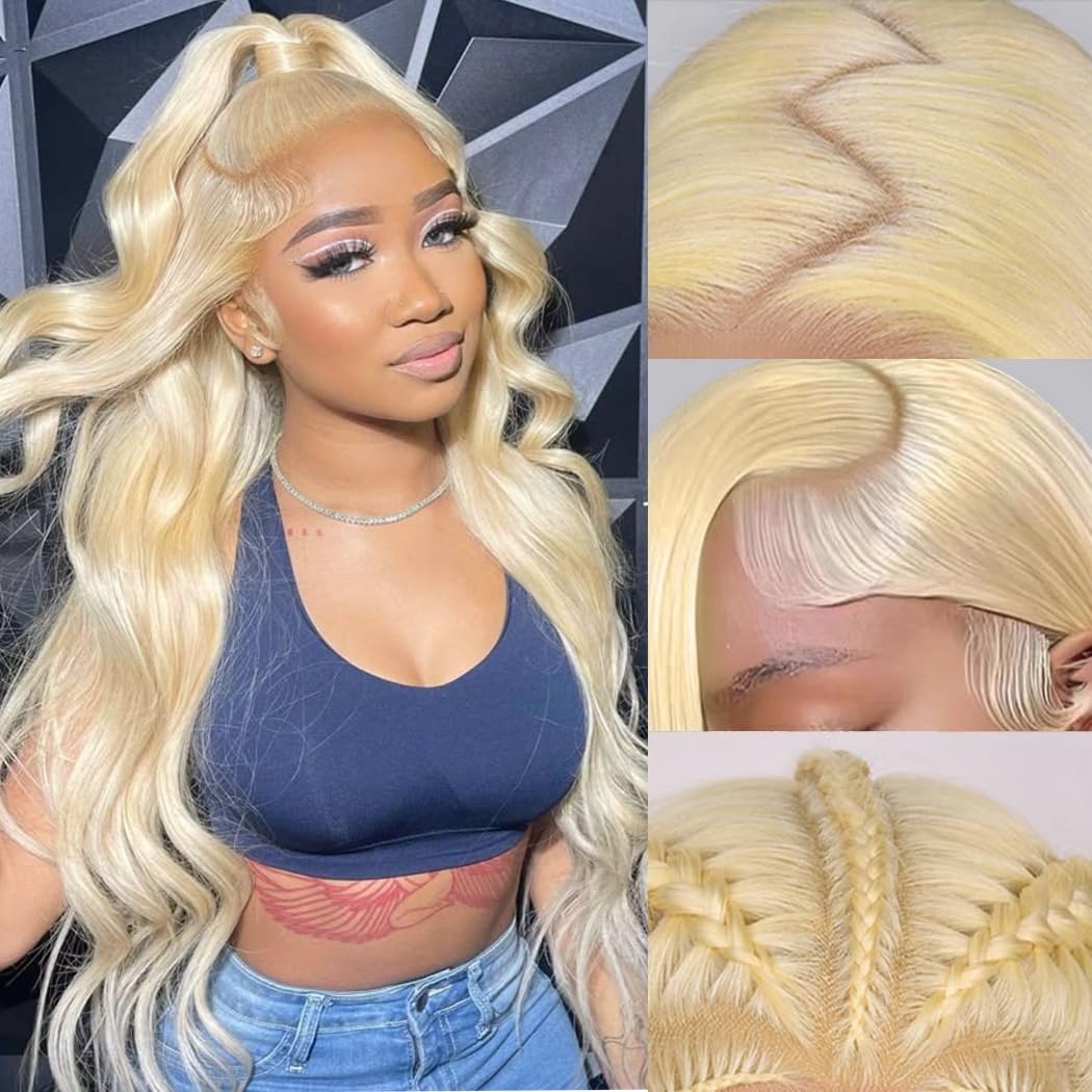 613 HDレースフロントウィッグ 200%密度 13x4  - 613 Blonde Body Wave Lace Front Wig のレビューと価格