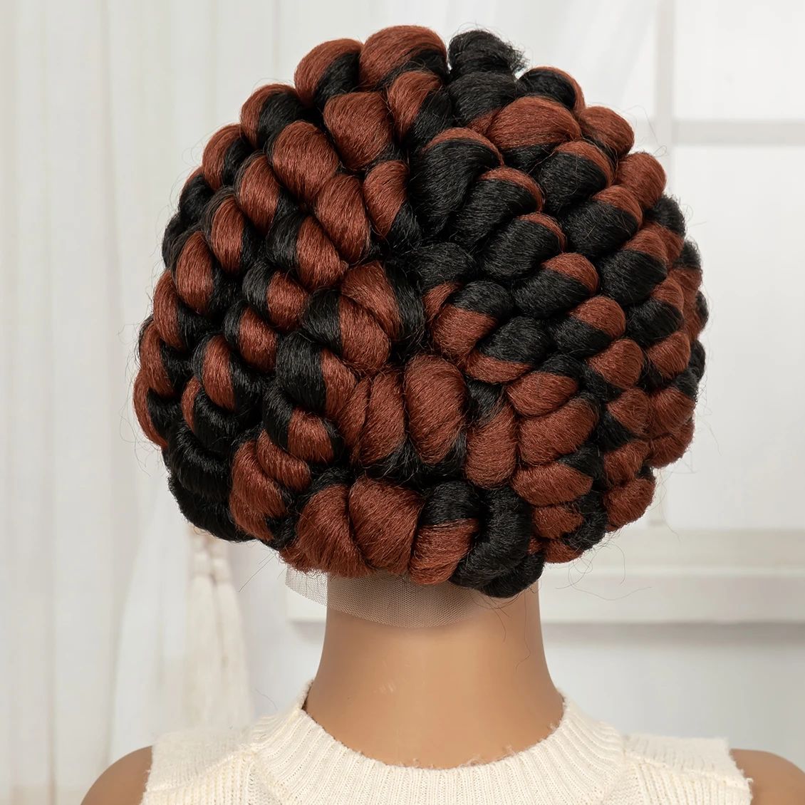 コーンロウ編み込みウィッグ 合成フルレース カラーバンツ編み - Synthetic Braided Wigs For Black Women のレビューと価格