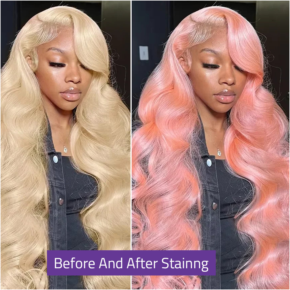 613 13x6 HD透明レースフロントウィッグ 人毛 ボデ - 613 Blonde Body Wave Lace Front Wig のレビューと価格