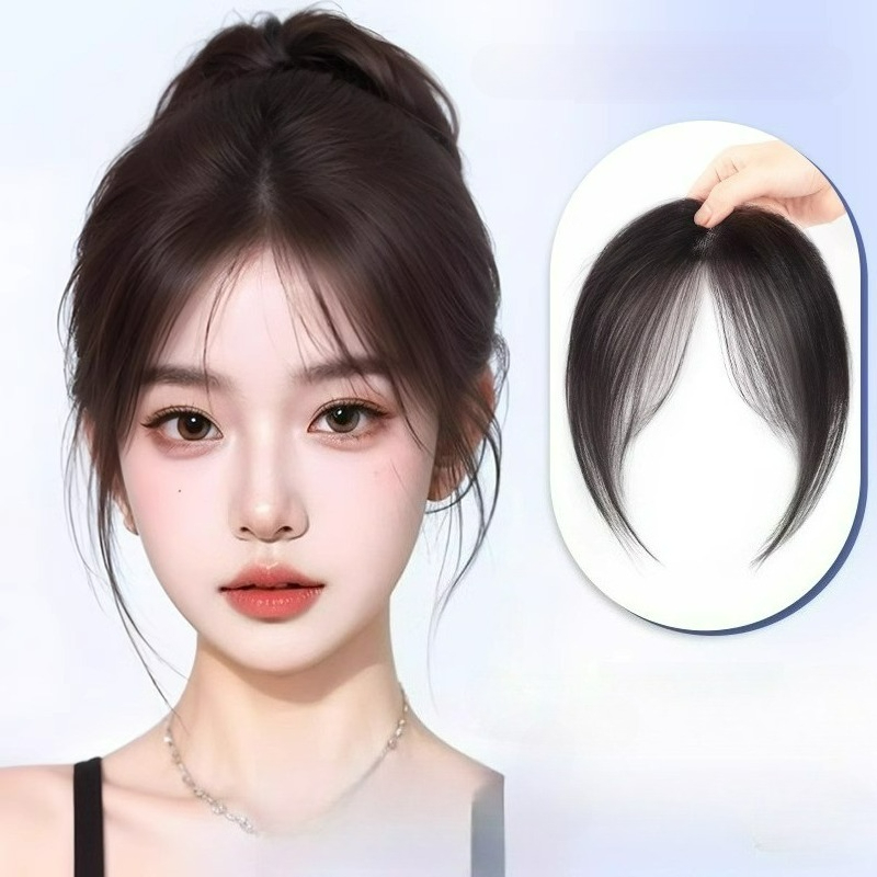 超軽量人毛前髪額再発行ワンクリップインヘアエクステンション自 - Invisible Tape In Extensions Real Hair のレビューと価格