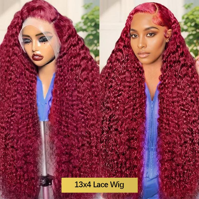 99j ディープウェーブ レースフロントウィッグ 250%  - Hd Lace Frontal Wig Human Hair Pre Plucked のレビューと価格