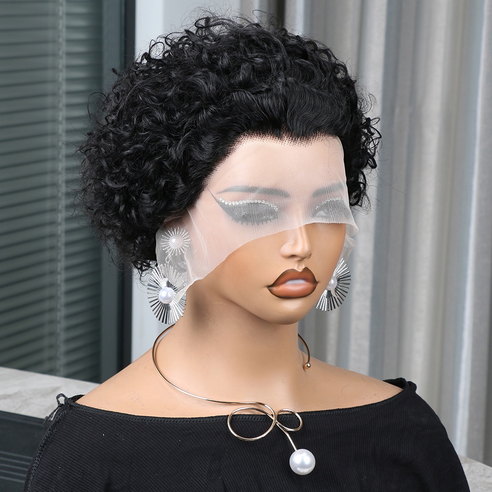 ピクシーカットウィッグ人毛13x4レースフロントウィッグショ - Short Pixie Cut Wig Human Hair Cheap のレビューと価格