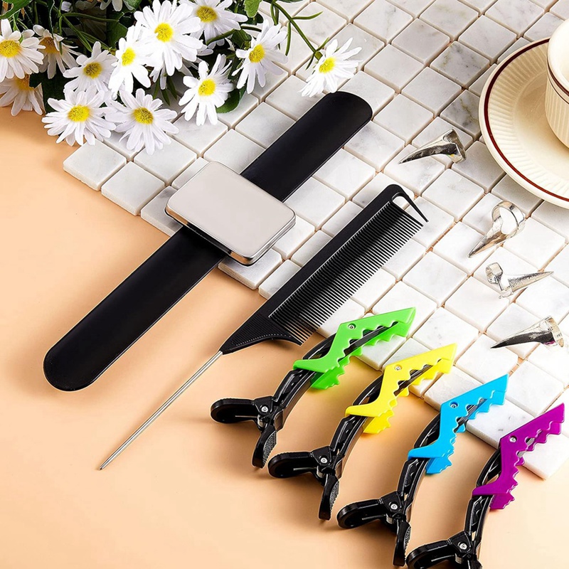 8 個の分けリングヘア選別リング 6 個のヘアセクショニング - Hair Clips のレビューと価格