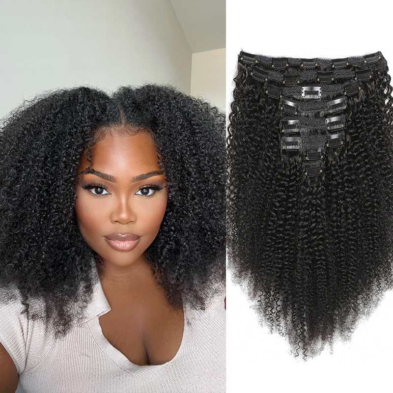 アフロ-ブラジルのレミーナチュラルヘアエクステンション,10 - Seamless Clip In Hair Extensions Human Hair のレビューと価格